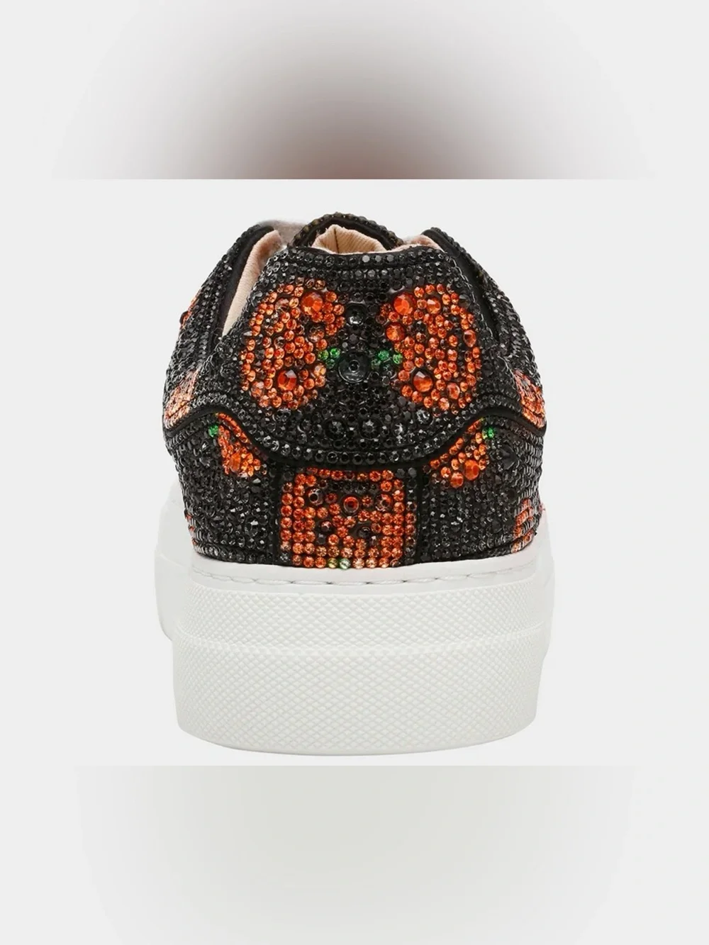 Betsey Johnson Black and Orange Pumpkin Platform Sneakers Women's